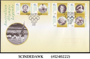 AUSTRALIA - 1998 AUSTRALIAN OLYMPIC LEGENDS - 6V - FDC