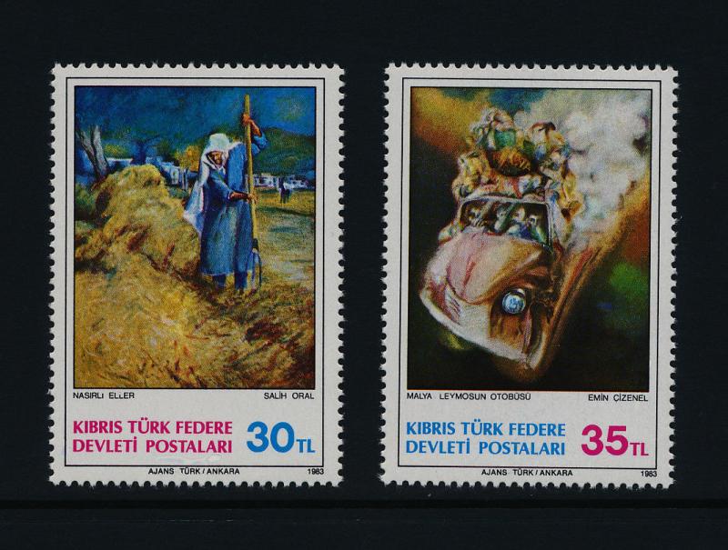 Turkish Republic of Northern Cyprus 125-6 MNH Art, Paintings