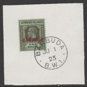 BARBUDA 1922 KG5  1s on piece with MADAME JOSEPH  POSTMARK