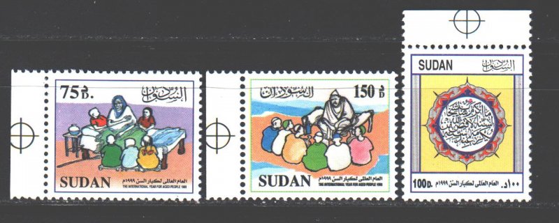 Sudan. 1999. 531-33. International Year of Older Persons. MNH.