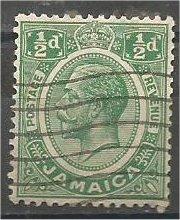 JAMAICA, 1927, used 1/2p, George V, Scott 101