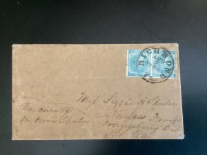 CSA COVER #7L PAIR Richmond VA AUG 2 1862 CDS date cancel LA Shuler Orangeburg