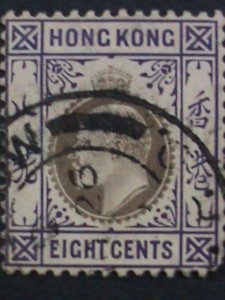 ​HONG KONG-1903 SC#75 119 YEARS OLD-KING  EDWARD VII-USED VF-FANCY CANCEL