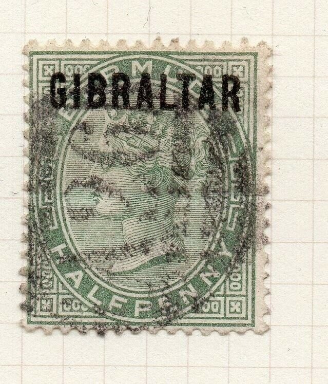 Gibraltar 1886 Early Issue Fine Used 1/2d. Optd 276217