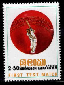 Sri Lanka Scott 627 MNH** 1982 Cricket stamp