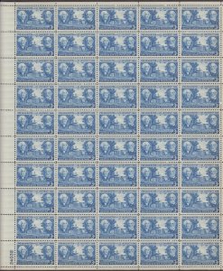 US,982,WASHINGTON AND LEE UNIV,,MNH VF, FULL SHEET,1940'S COLLECTION,MINT NH ,VF