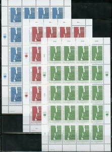 UNITED NATIONS 2001 DAG HAMMARSKJOLD CPL SHEETS, NY,GENEVA & VIENNA MINT NH