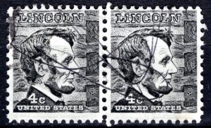 USA; 1965: Sc. # 1282: Used Single Se-Tenant Stamps