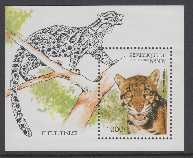 Benin 849 Wild Cat Souvenir Sheet MNH VF