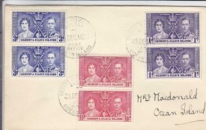 1937, Ocean Island, Gilbert & Ellice Islands, Coronation, FDC (31693) 