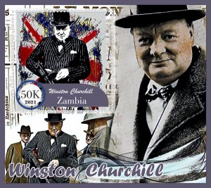 Stamps. Winston Churchill 2021 year 6 sheets perf Zambia MNH **