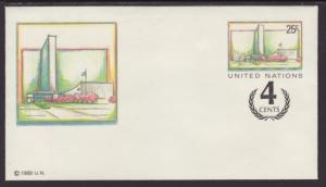 UN New York U9 Building Postal Envelope Unused VF