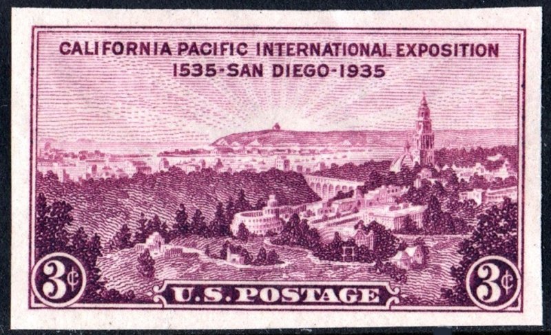 SC#778b 3¢ California-Pacific TIPEX Souvenir Sheet Single (1936) MLH