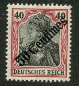 German Offices Turkey SC# 58 o/p 50c on 40pf Germany wmk 125 MH