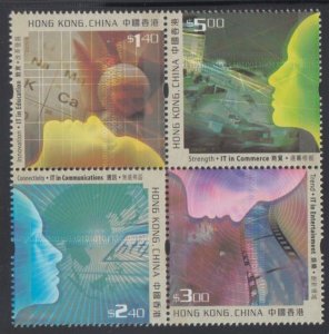 Hong Kong 2002 Cyber Industry Stamps Set of 4 MNH