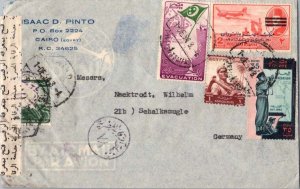 Egypt 1m and 4m Agriculture, 2m King Farouk, Delta Dam and DC-3 Plane with po...