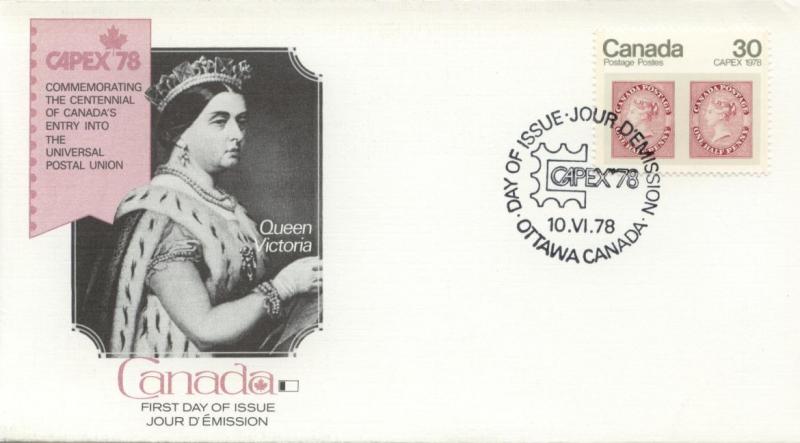 1978 Canada CAPEX 78 QueenVictoria (Scott 755) Fleetwood FDC