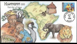 #3368 Kwanzaa Collins FDC