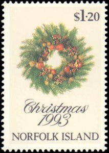 Norfolk Island #546-549, Complete Set(4), 1993, Christmas, Never Hinged