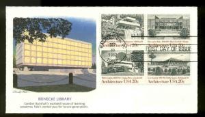 2022a BLOCK of 4 ARCHITECTURE FDC WASHINGTON, DC FLEETWOOD CACHET