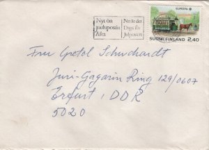 Finland 1988 Cover to Germany Sc 772 2.40m Horse-drawn tram, 1890 EUROPA