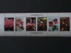 TUKEMENISTAN-COLORFUL BEAUTIFUL LOVELY ORCHIDS-MNH-S/S VERY FINE-LAST ONE