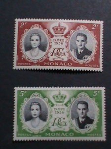 ​MONACO -1956 SC#367,369  PRINCESS GRACE & PRINCE RAINIER III MINT VERY FINE