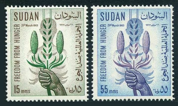 Sudan 160-161 blocks/4,MLH/MNH.Mi 193-194. FAO Freedom from hunger campaign,1963