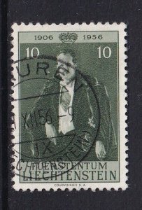 Liechtenstein  #303  used  1956  Prince 10rp