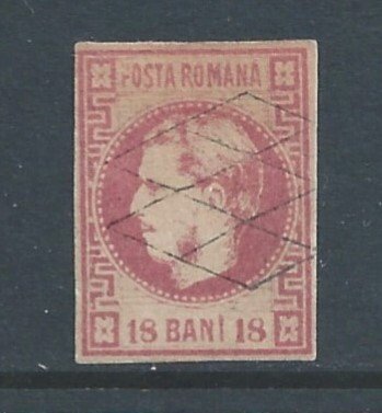 Romania #36a Used 18b Prince Carol - Rose