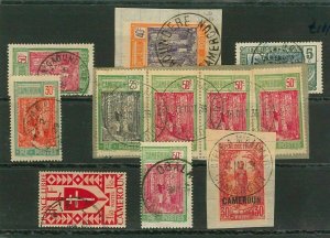 44759 - CAMEROON - POSTAL HISTORY: Small lot of used stamps with nice POSTMARKS 