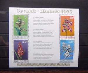 Malawi 1975 Malawi Orchids Miniature Sheet MNH 