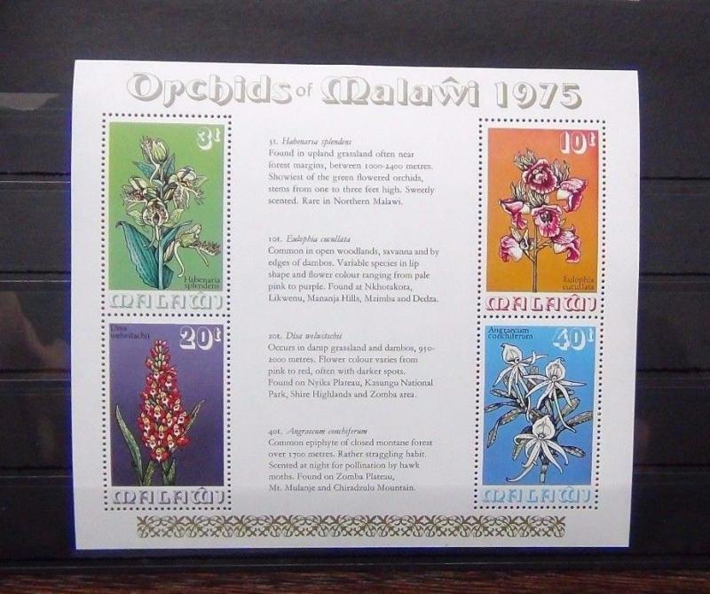 Malawi 1975 Malawi Orchids Miniature Sheet MNH 