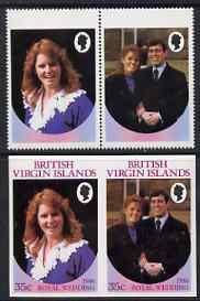 British Virgin Islands 1986 Royal Wedding 35c se-tenant p...