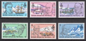 BRITISH ANTARCTIC 1980 Geographic Society Presidents; Scott 76-81, SG 93-98; MNH