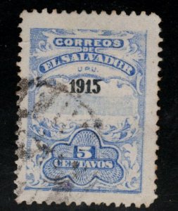 El Salvador Scott 416 Used stamp 1915 overprint