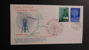 1964 Naha Ryukyu Island First Day Cover FDC Japan Ryukyu Microwave System