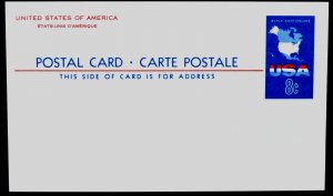 1967 US Sc. #UX54 postal card, 8 cent, mint, sharp corners, very good shape