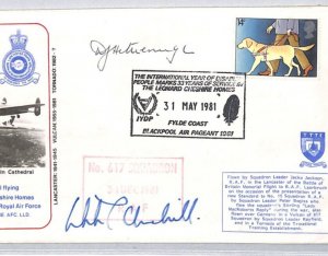 GB Cover *617 Squadron RAF* Signed YEAR OF DISPLACED PEOPLES 1981 YB153