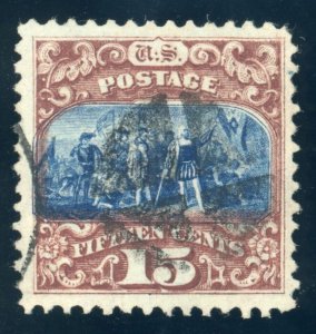US Stamp #119 Landing of Columbus 15c - PSE Cert - USED - CV $200.00