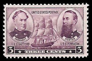 PCBstamps   US # 792 3c Navy Commemoratives, MNH, (8)