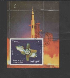 SHARJAH  1972  APOLLO 16  MINT VF NH O.G CTO S/S (SH38  )