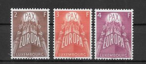 Luxembourg   1957 Europa Issue   Sc# 329-331  MNH