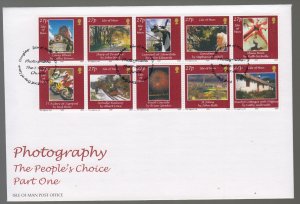 Isle of Man -  2002  Photography (#1) pane of 10  on  FDC