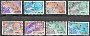 Congo, Democratic Republic (1965) - Scott # 534 - 541,  Used