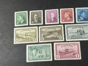 CANADA # O16-O25--MINT/HINGED-----COMPLETE SET---OFFICIALS--1950