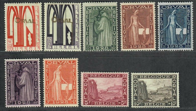 $Belgium Sc#B69-77 MH, complete set, Cv. $84.45