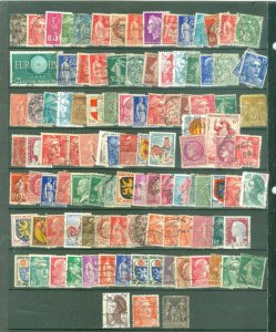 Bargains galore France 107 used stamp mini collection #10