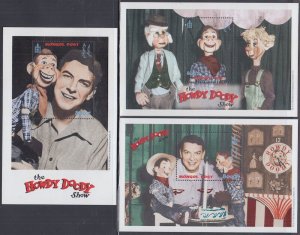 MONGOLIA Sc #2350-2 CPL MNH SET of 3 S/S  - THE HOWDY DOODY TV SHOW