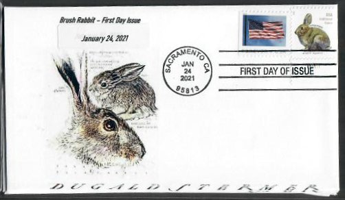 5544 - FDC - Brush Rabbit Additional Ounce -Pane - Wally Jr Cachet 21-B-101-FDOI